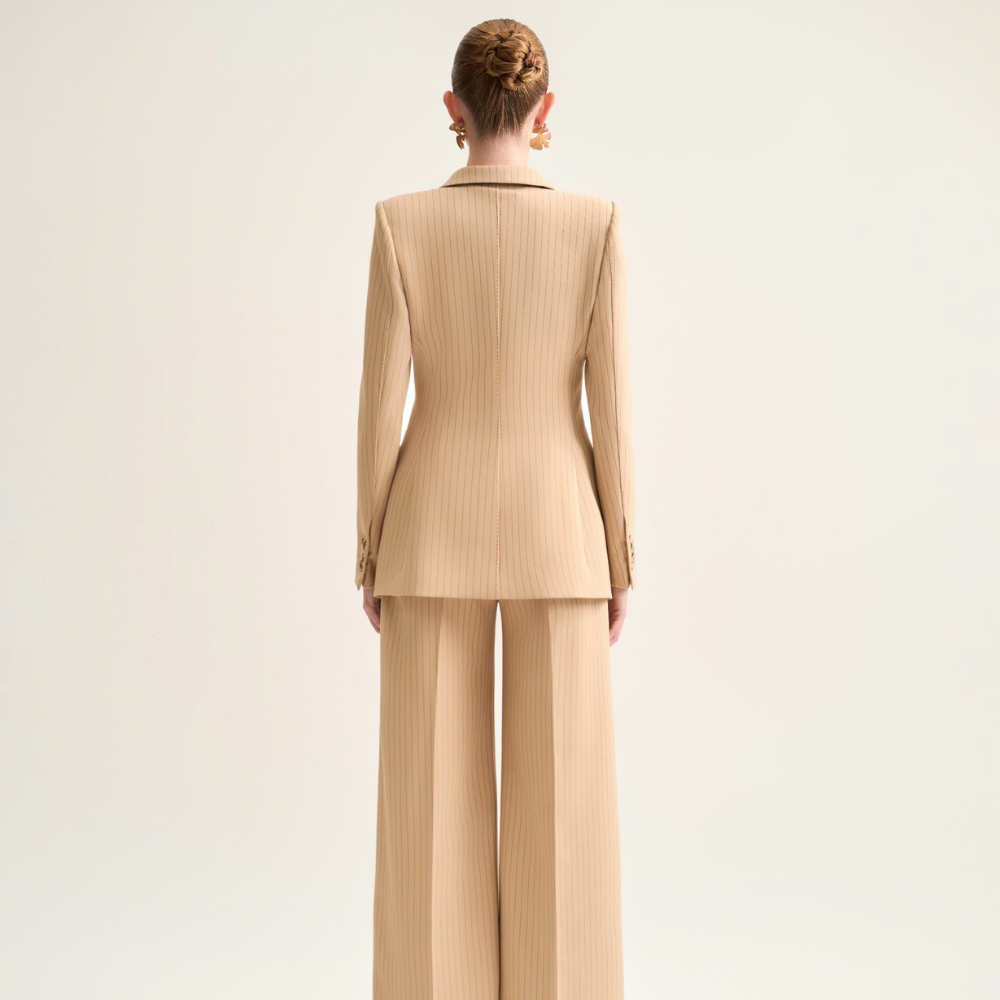 Luxury womens wear meets grace in Vesper wool blend blazer. Shop Now!