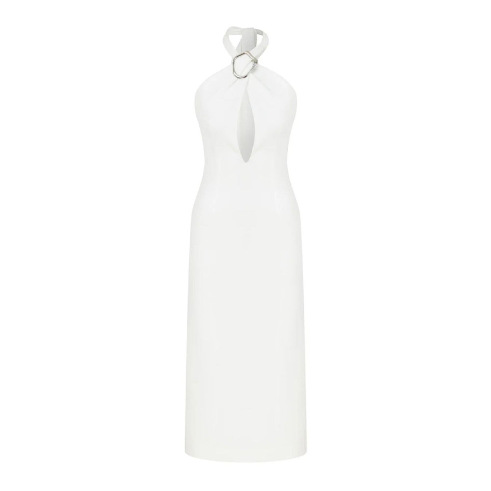 Women cloth shops offer stylish Viana Crepe Midi Dress crafted beautifully. Shop Now!