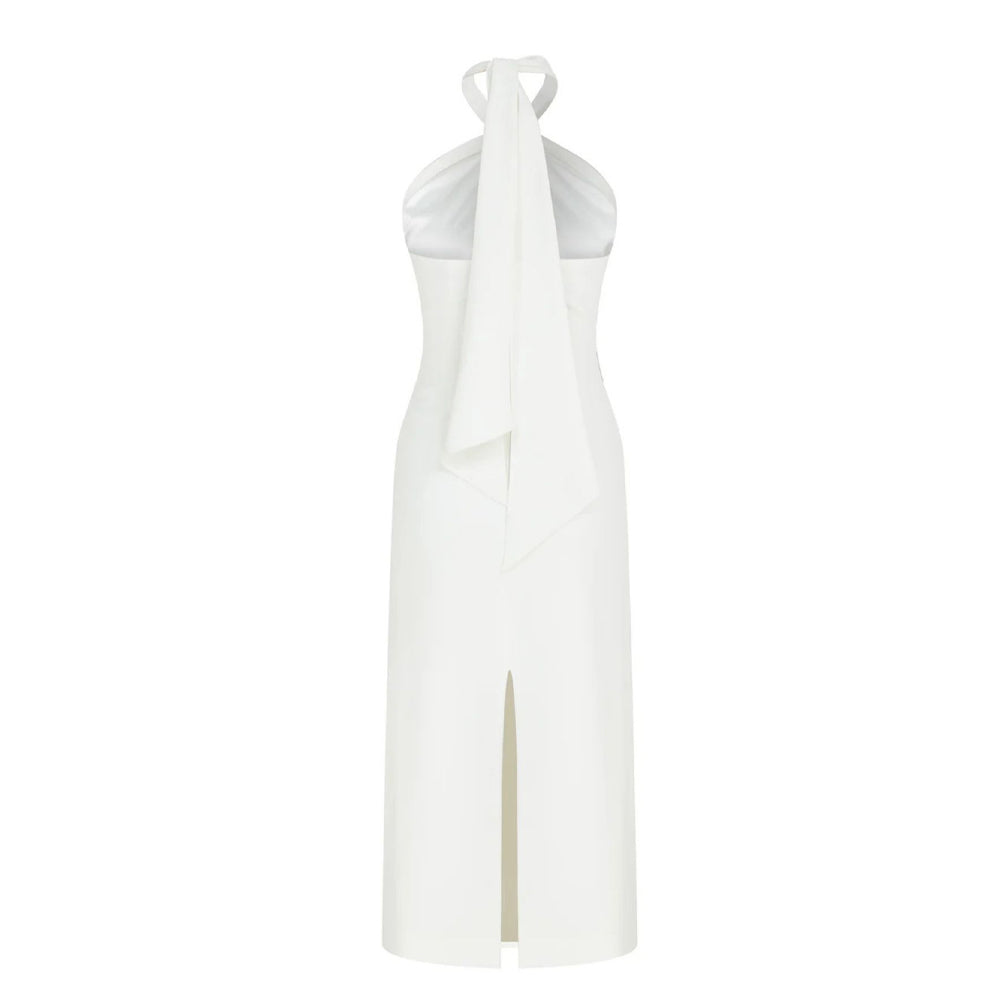 Women cloth shops offer stylish Viana Crepe Midi Dress crafted beautifully. Shop Now!