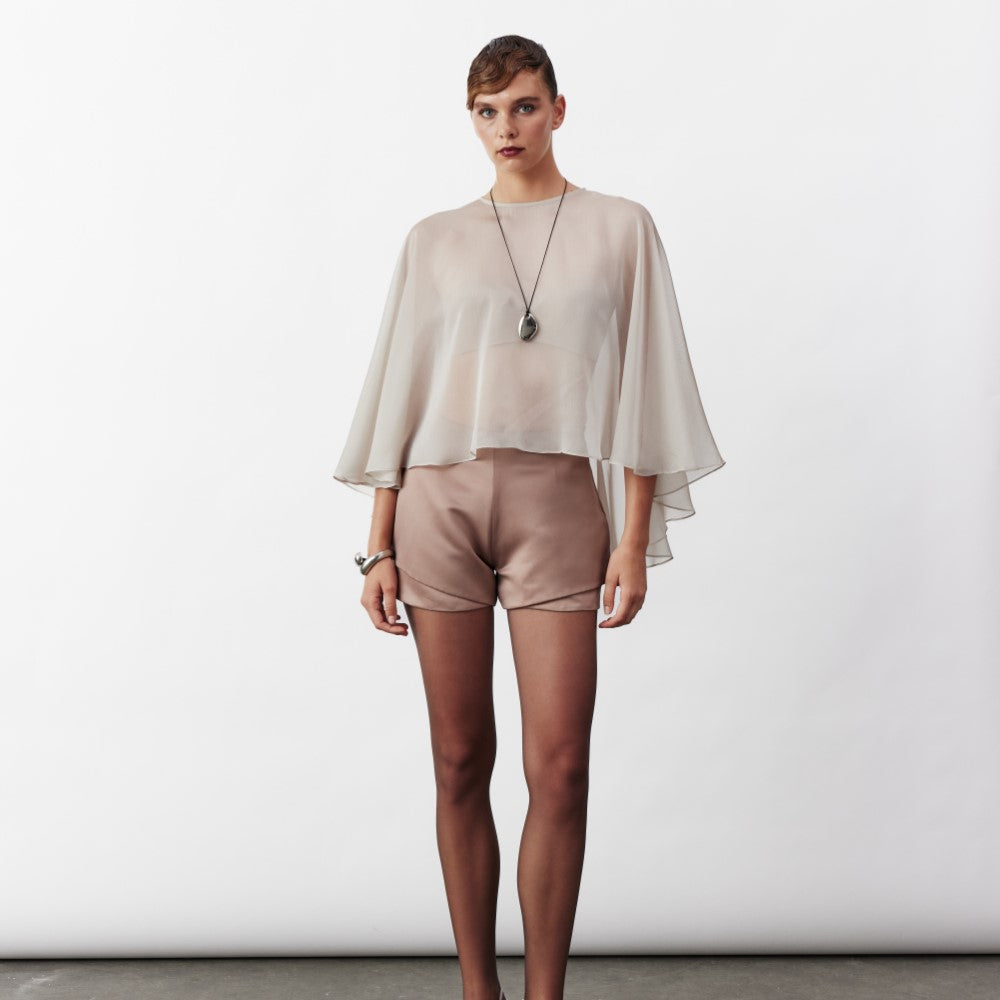 Viona Cape In Smoked Gray