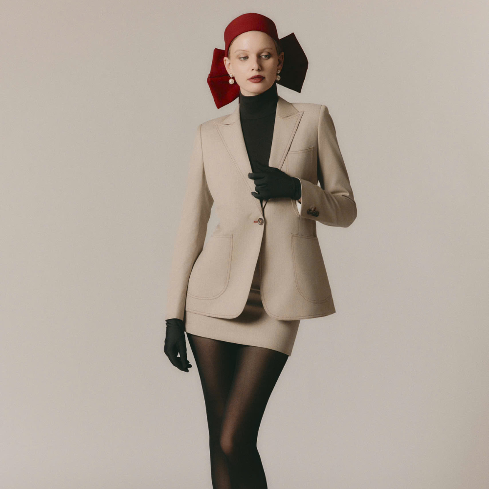 Designer Viva Straight Long Sleeved Blazer in soft wool blend for chic days. Shop Now!