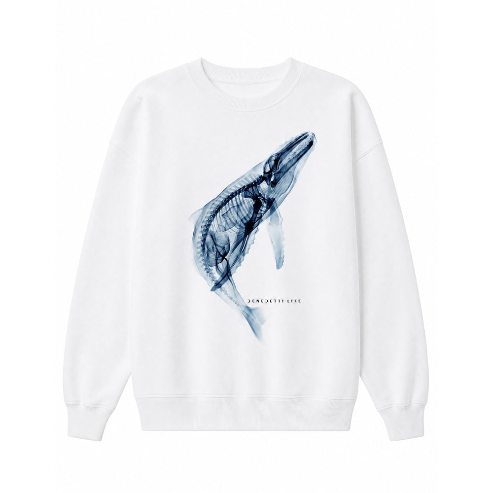 Shop online from our exclusive website and discover the Whale Organic Sweatshirt, crafted from 100% organic cotton fleece with a signature whale print for sustainable comfort and ocean-inspired style.