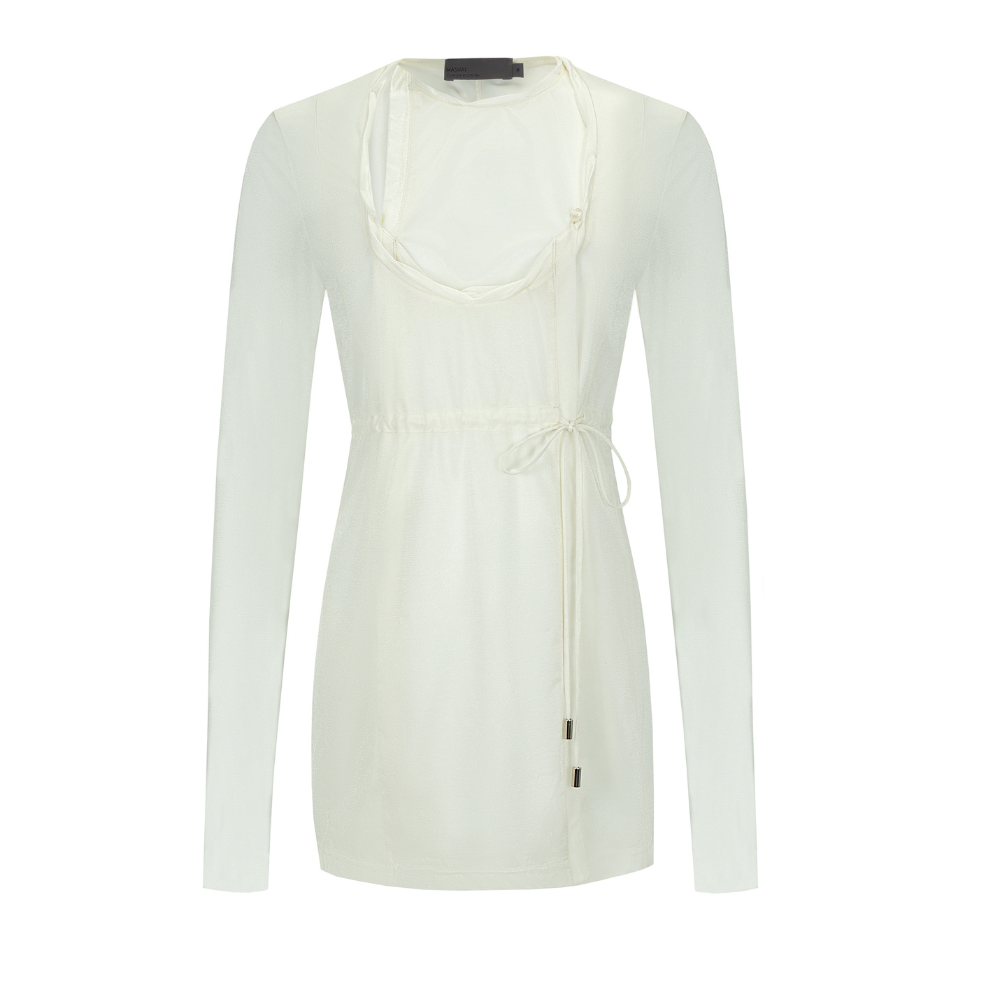 Classy designer clothes in White Radiancy Paneled Blouse. Shop Now!