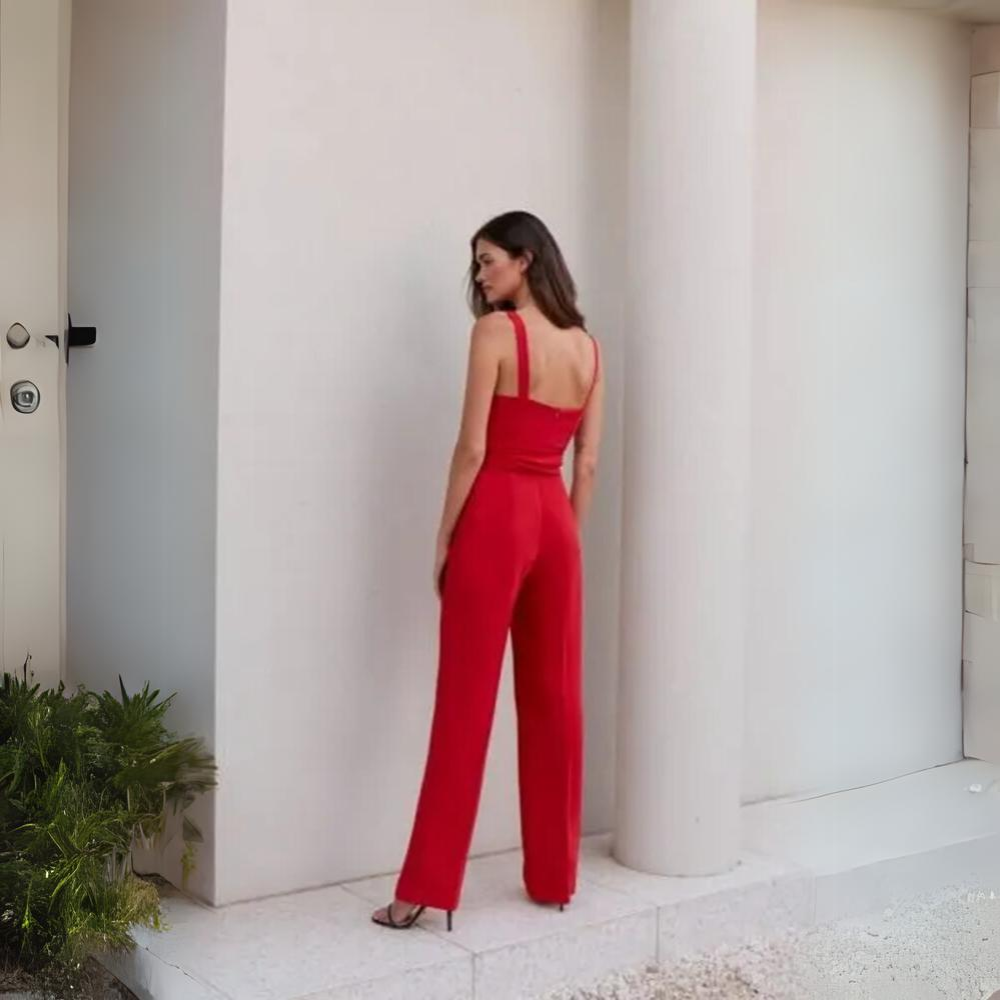Our wrap Jumpsuit is made in lightweight and allows for versatile styling options whether your mood is dressy or casual. 