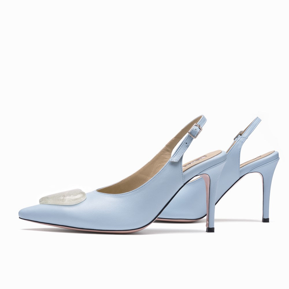 Yoko Slingback Azure Ice brings elegance to online pumps shopping. Shop Now!