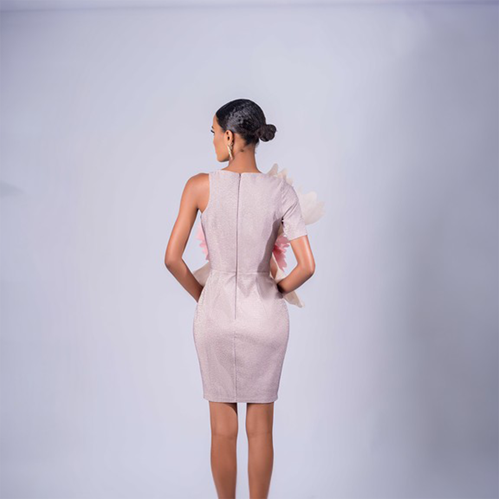 In Blossom the pretty petals are made from organza, reinforced and laser cut into desired shapes.