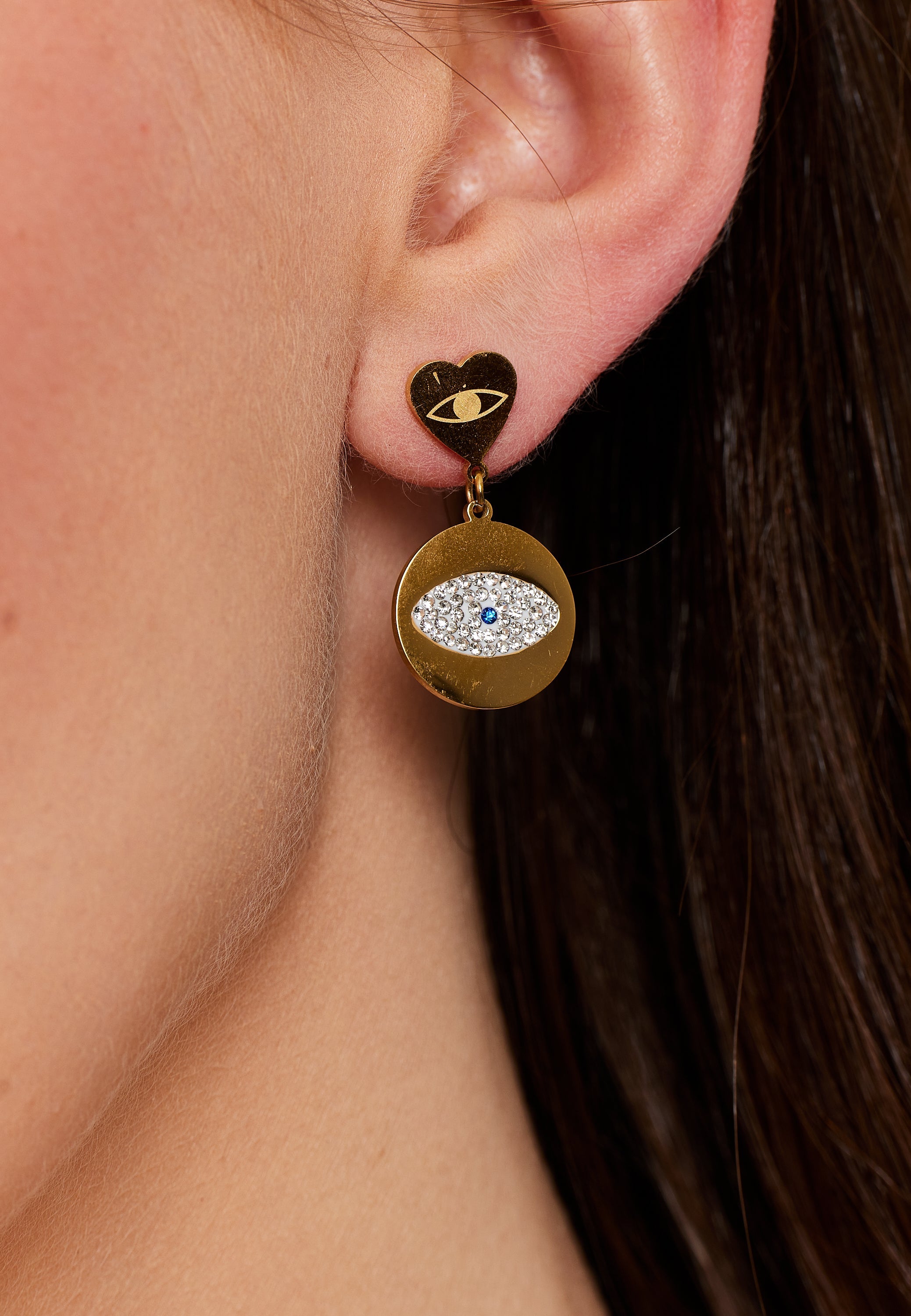 Liquorish Evil Eye Earring