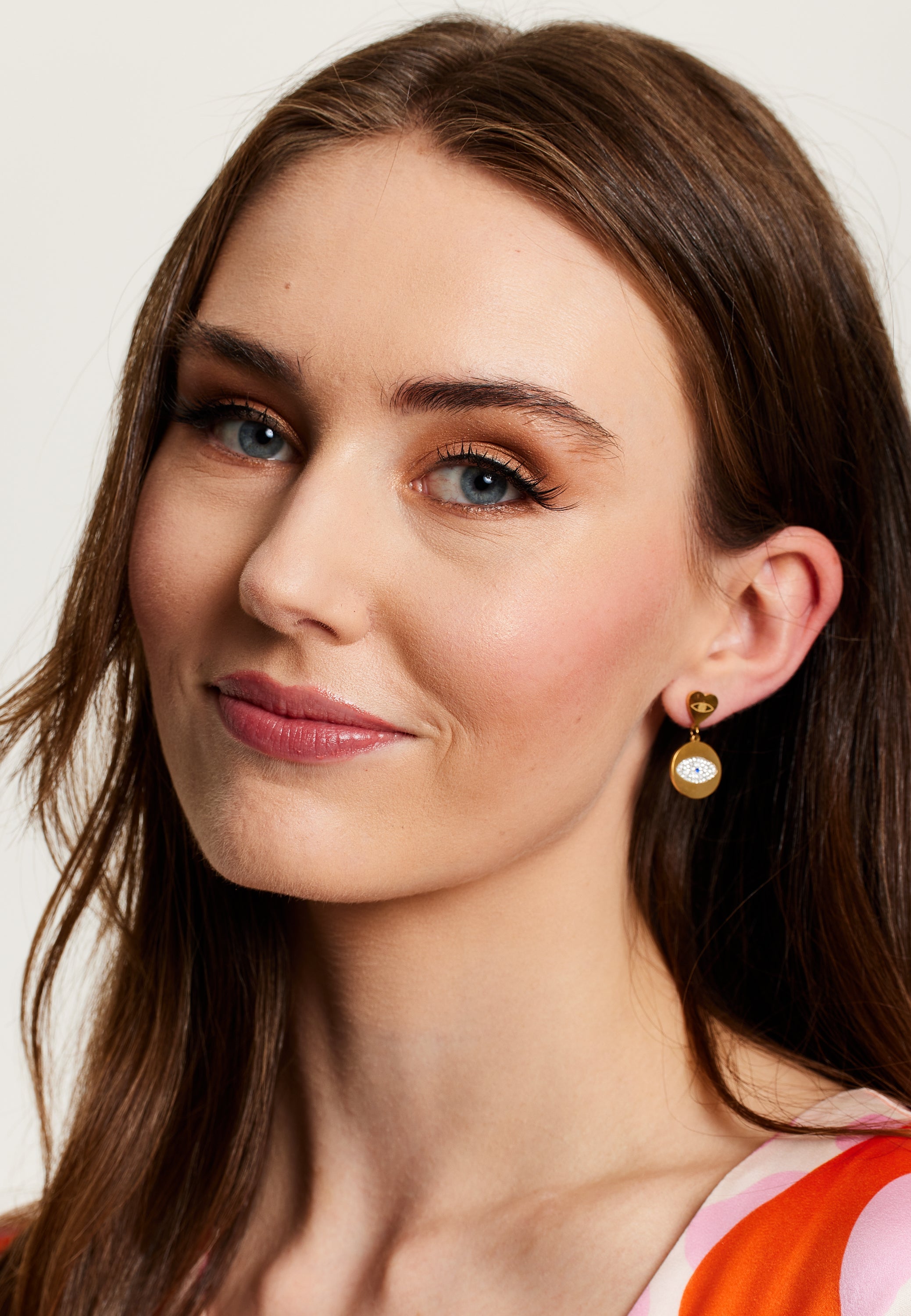 Liquorish Evil Eye Earring