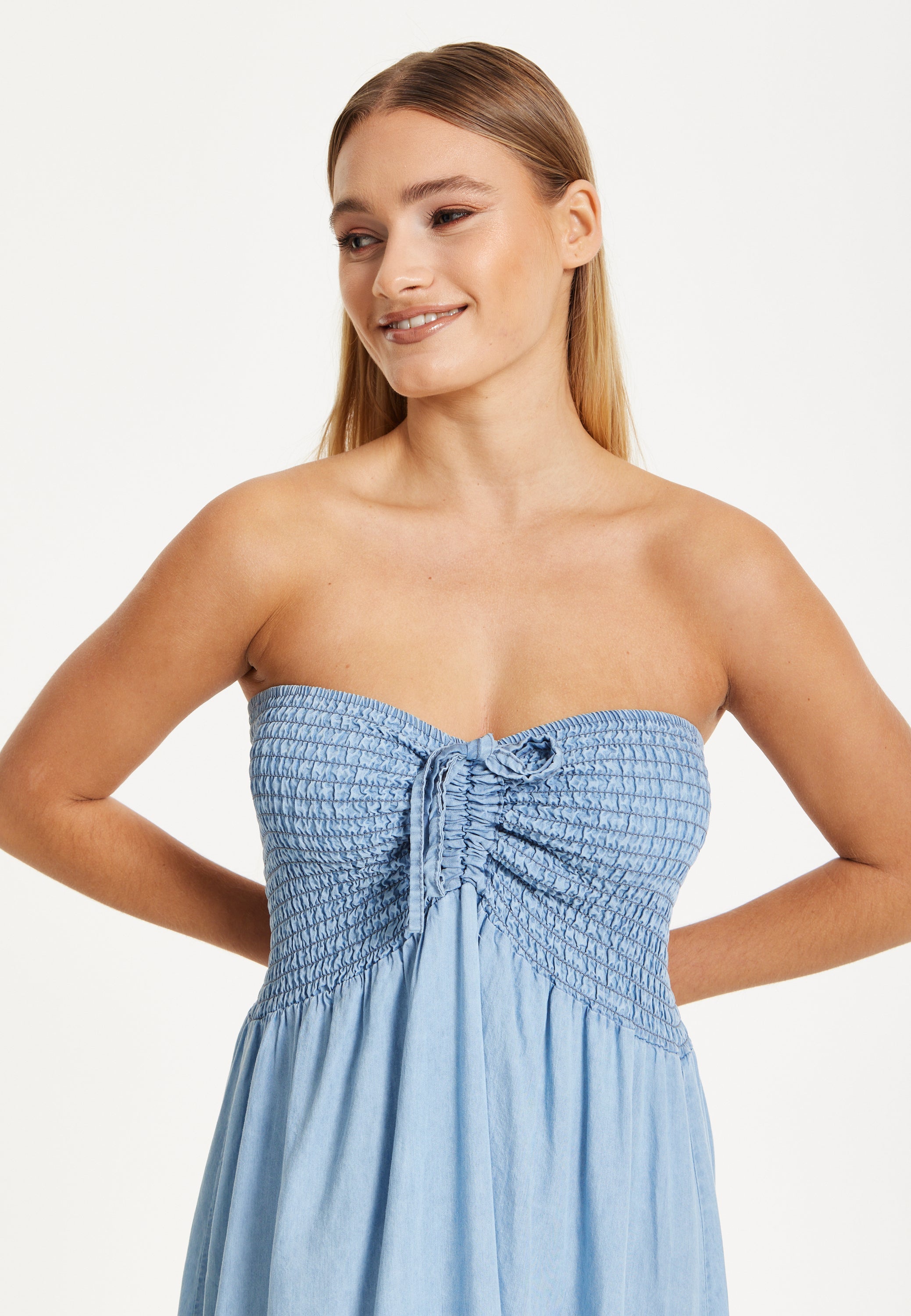 Tencel Strapless Maxi Dress