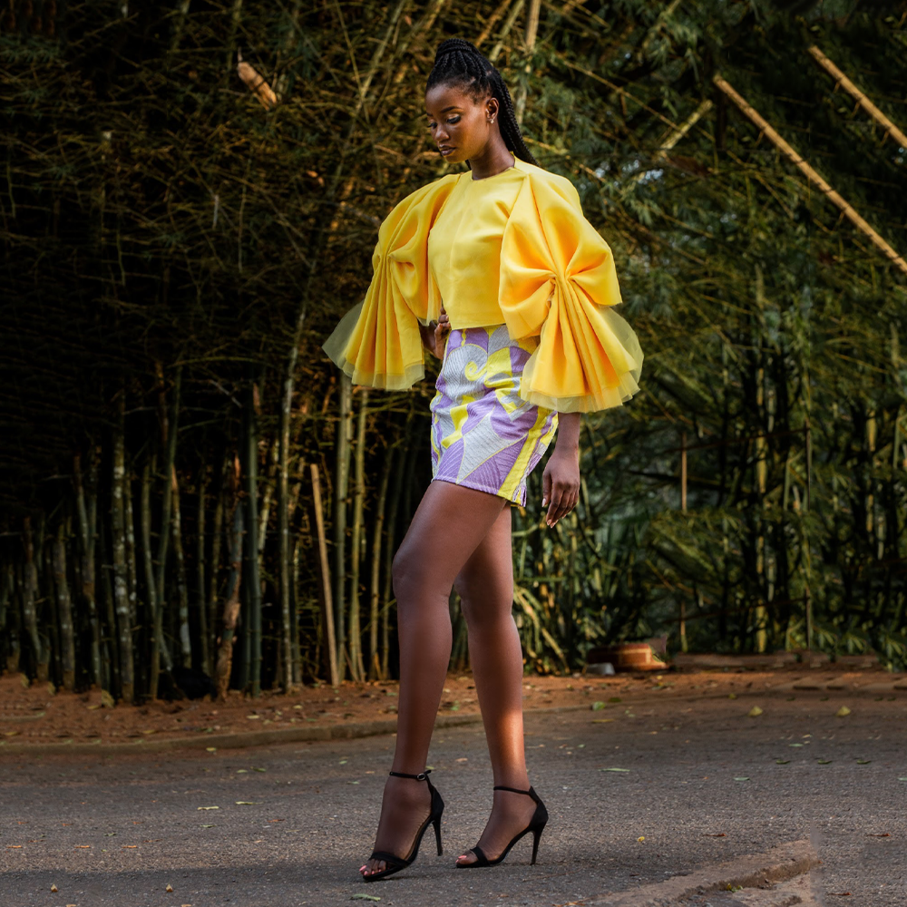 Layered Top By Designer Akua Asante