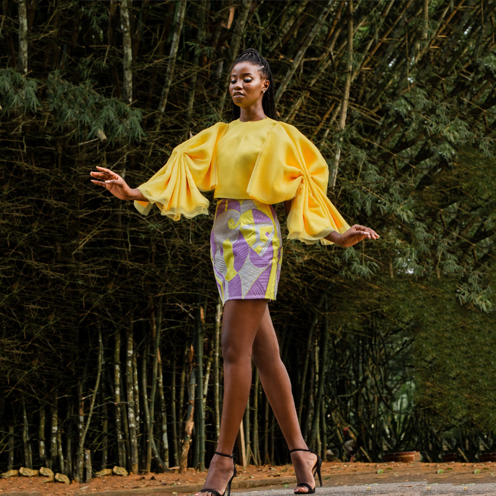 Layered Top By Designer Akua Asante