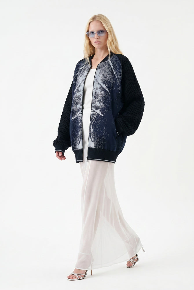 Unisex Eco Oversized Bomber - Whale Limited Edition | Benedetti Life