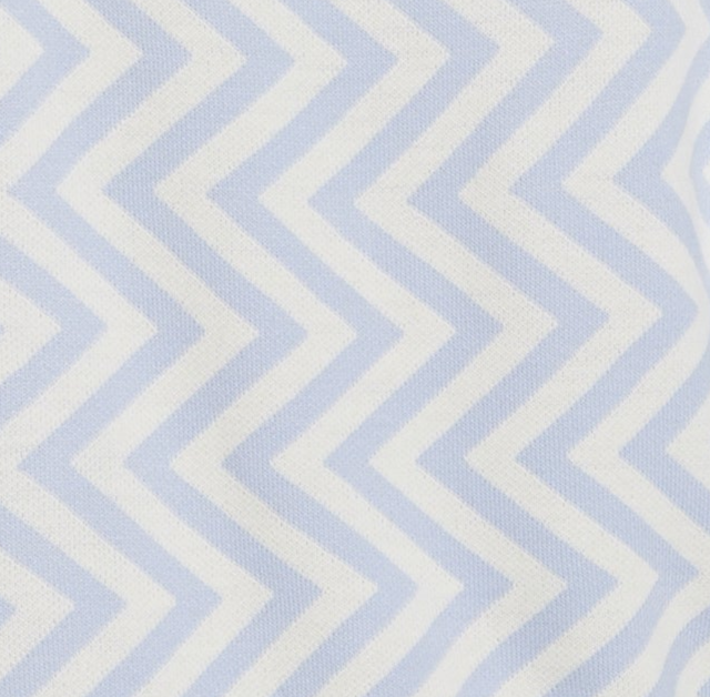 Women's Cardigan Blue & White Zig Zag Pattern with Button Closure for Cozy Layering by Liquorish