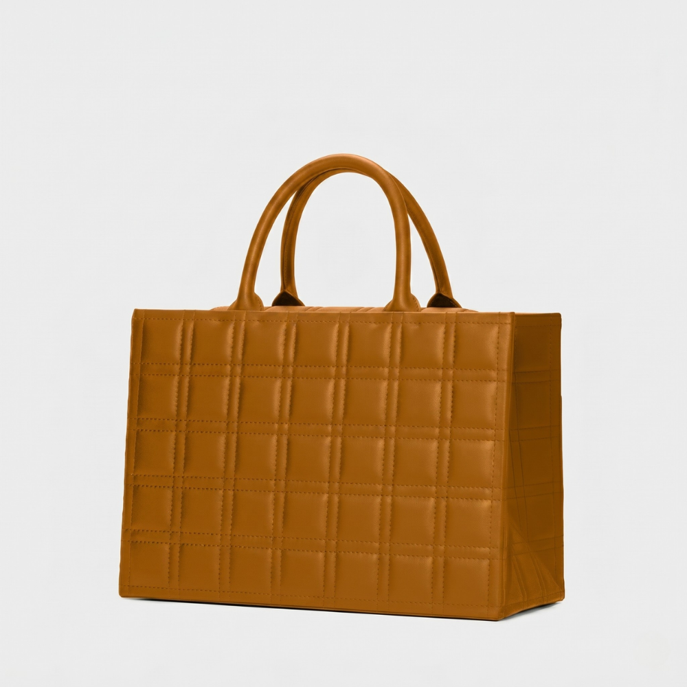 Leather tote bag with flap closure and compartments, pre order item. Shop online from our curated edit of premium fashion.