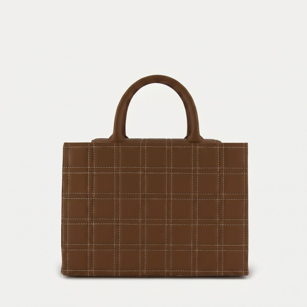 Leather tote bag with flap closure and back pocket, pre order item. Shop online from our curated edit of premium fashion.