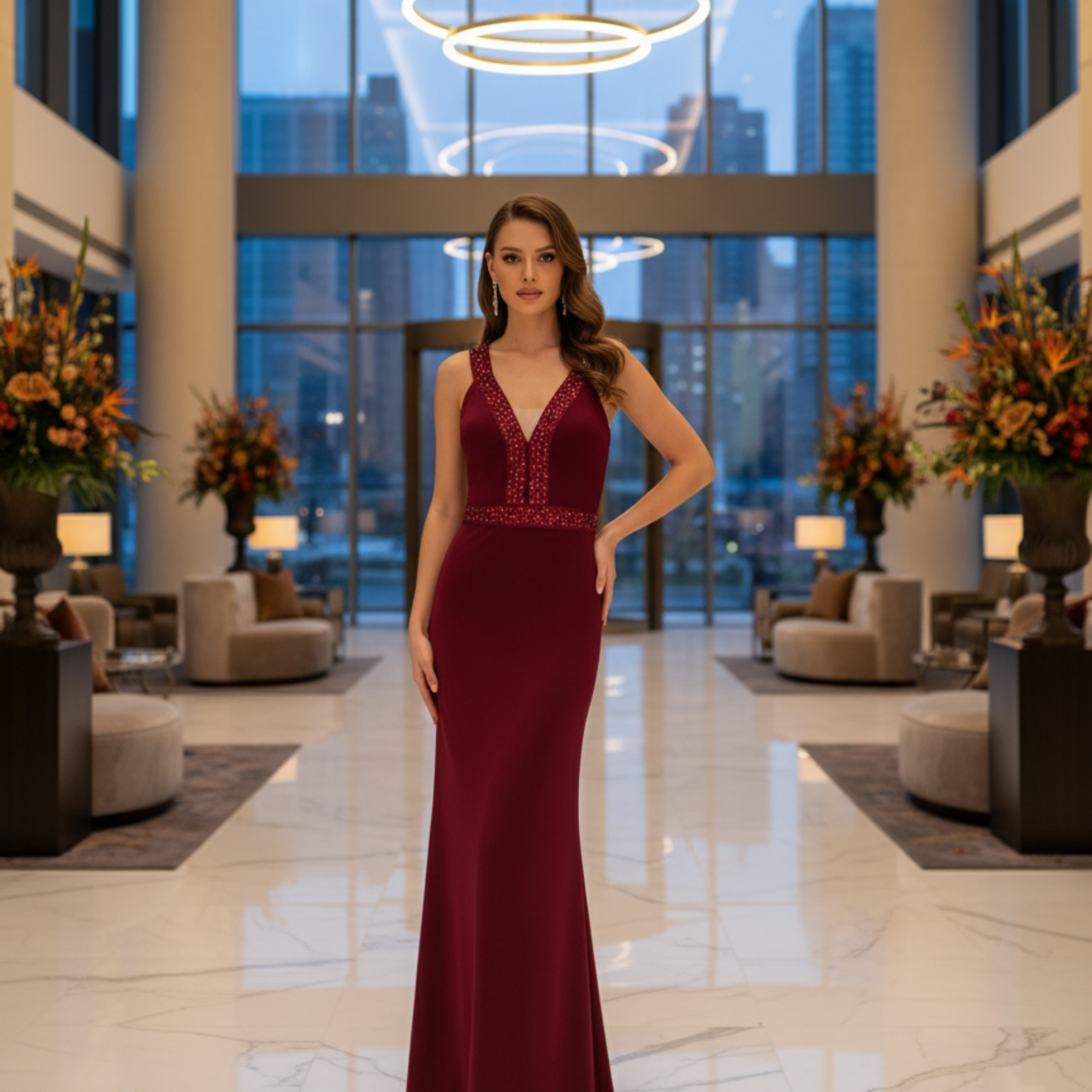 Melanie Cross Back Maxi dress