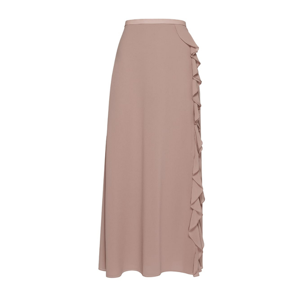 A-line skirt with charming ruffle detail. Made from chiffon; tulle, 100% polyester for a graceful look.