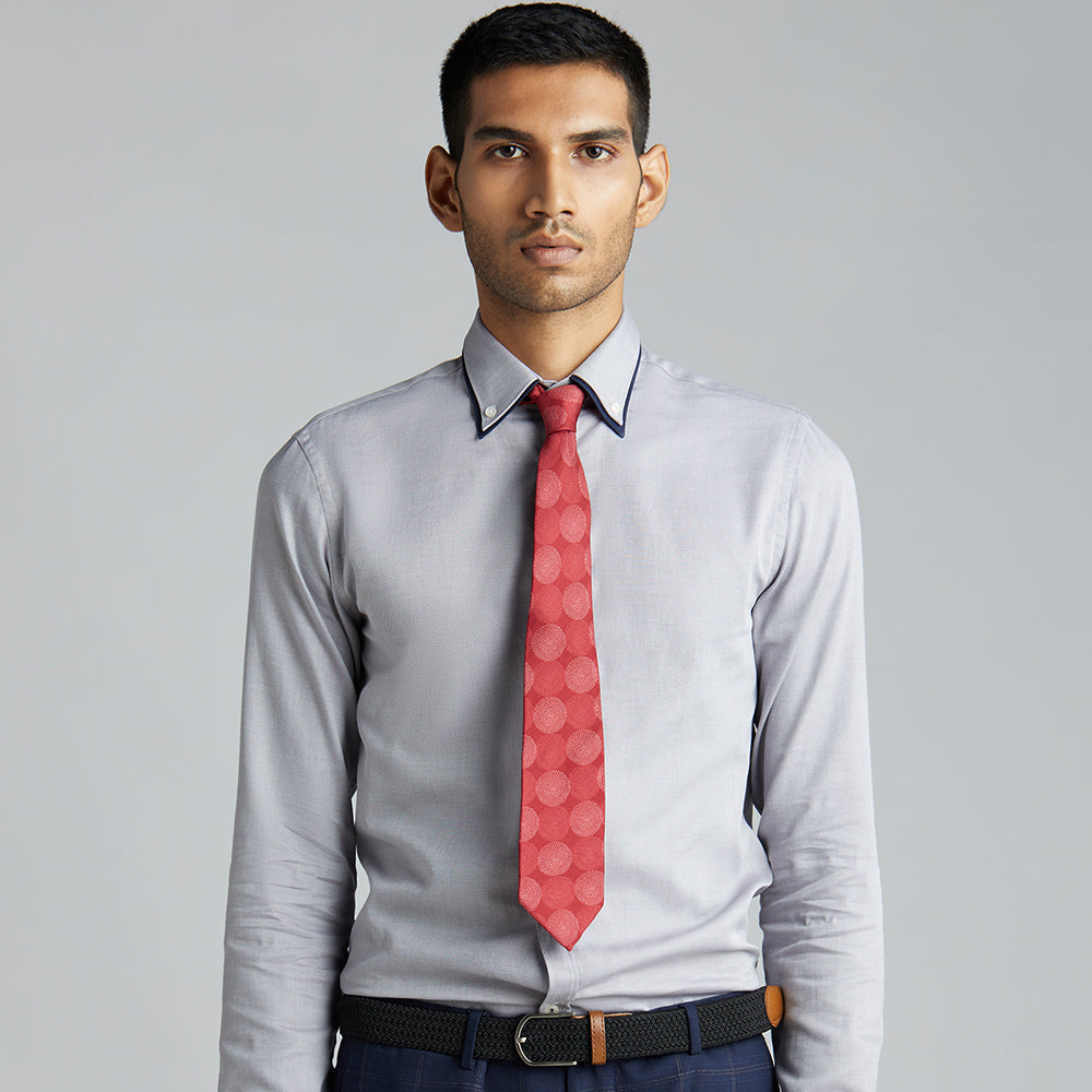 'A Sweet Vintage' tie adds a flattering pop of merlot to your work wardrobe, with its' unique grape hand-illustrated print.
