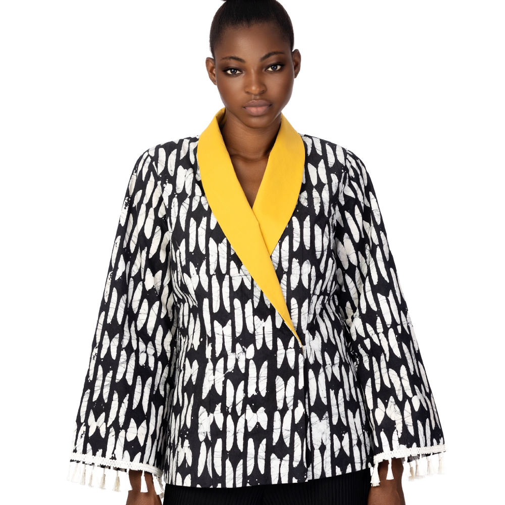 Experience chic fashion with the Agozie Tassel Jacket, the best women’s jacket for any occasion. Best jacket for modern style. Shop now!