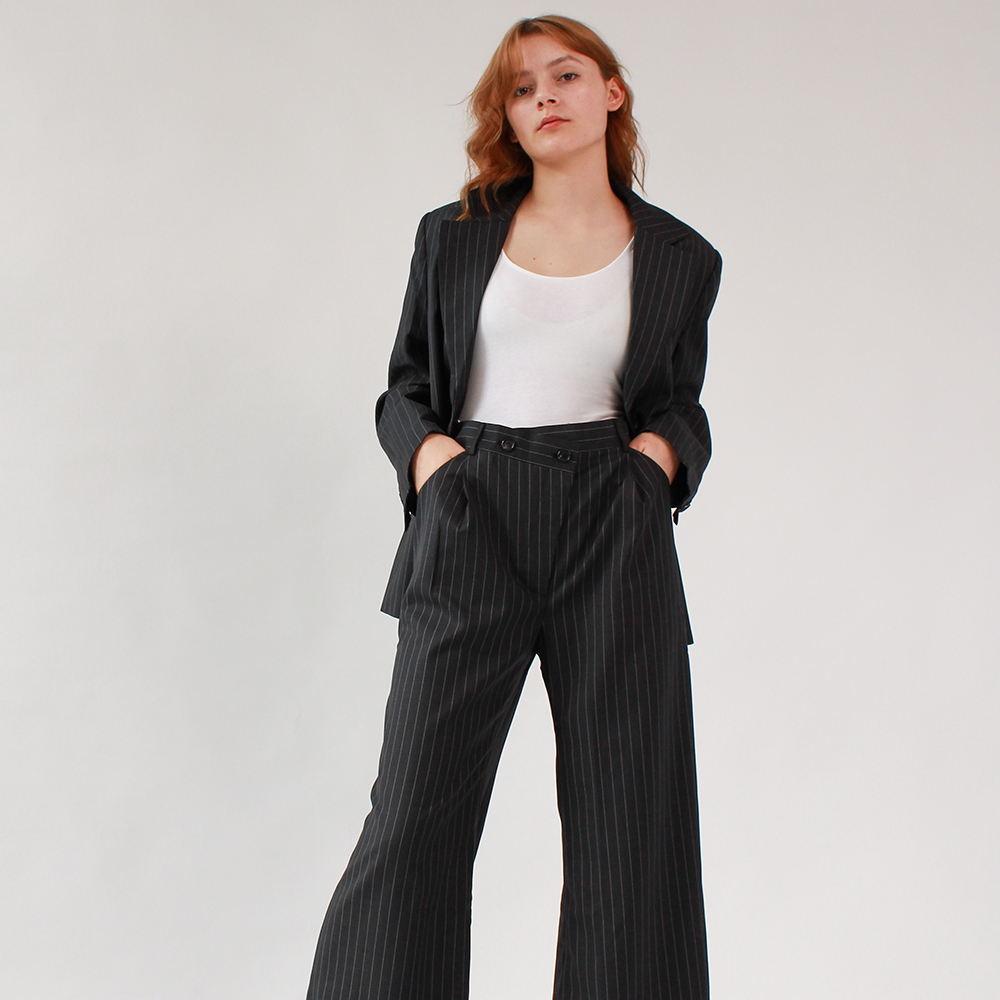 Discover Ahkeke London’s full-length flare stripe trousers. Perfect for any occasion. Shop now and elevate your style. Shop now!