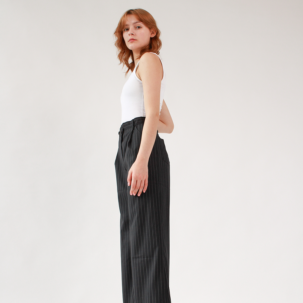 Discover Ahkeke London’s full-length flare stripe trousers. Perfect for any occasion. Shop now and elevate your style. Shop now!