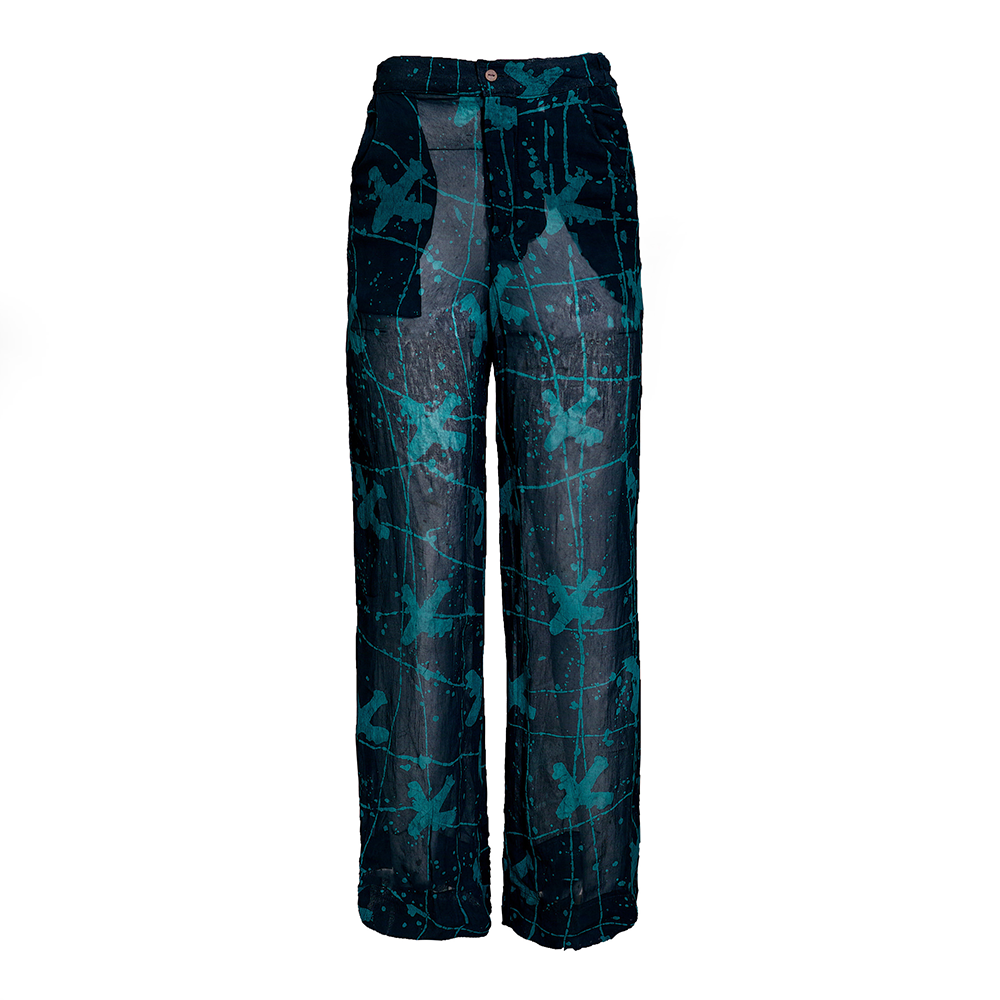 Discover our stylish Airplane Batik Trousers, a must-have in online women's designer clothing. Shop Now!