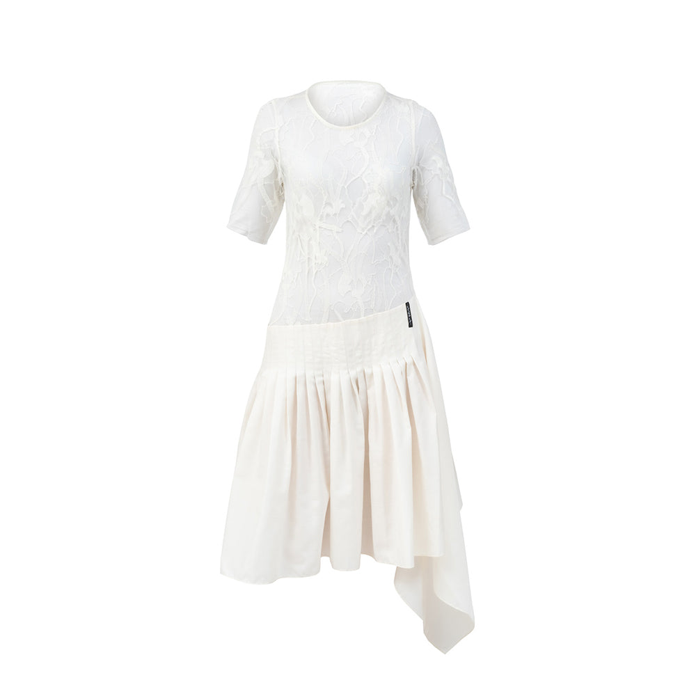 Amelia Lace Pleated Dress