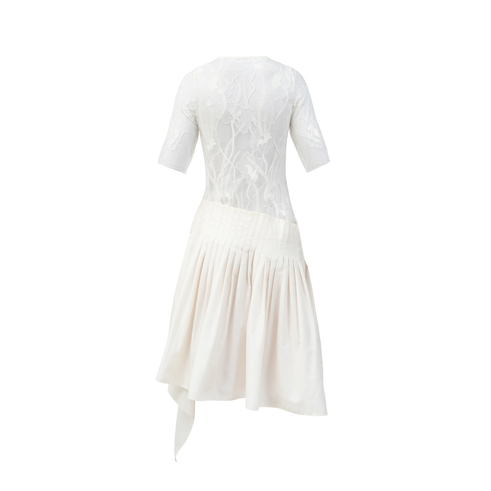 Amelia Lace Pleated Dress