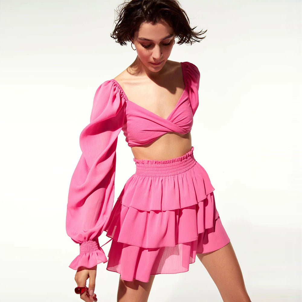 Amy Ruffled Mini Skirt