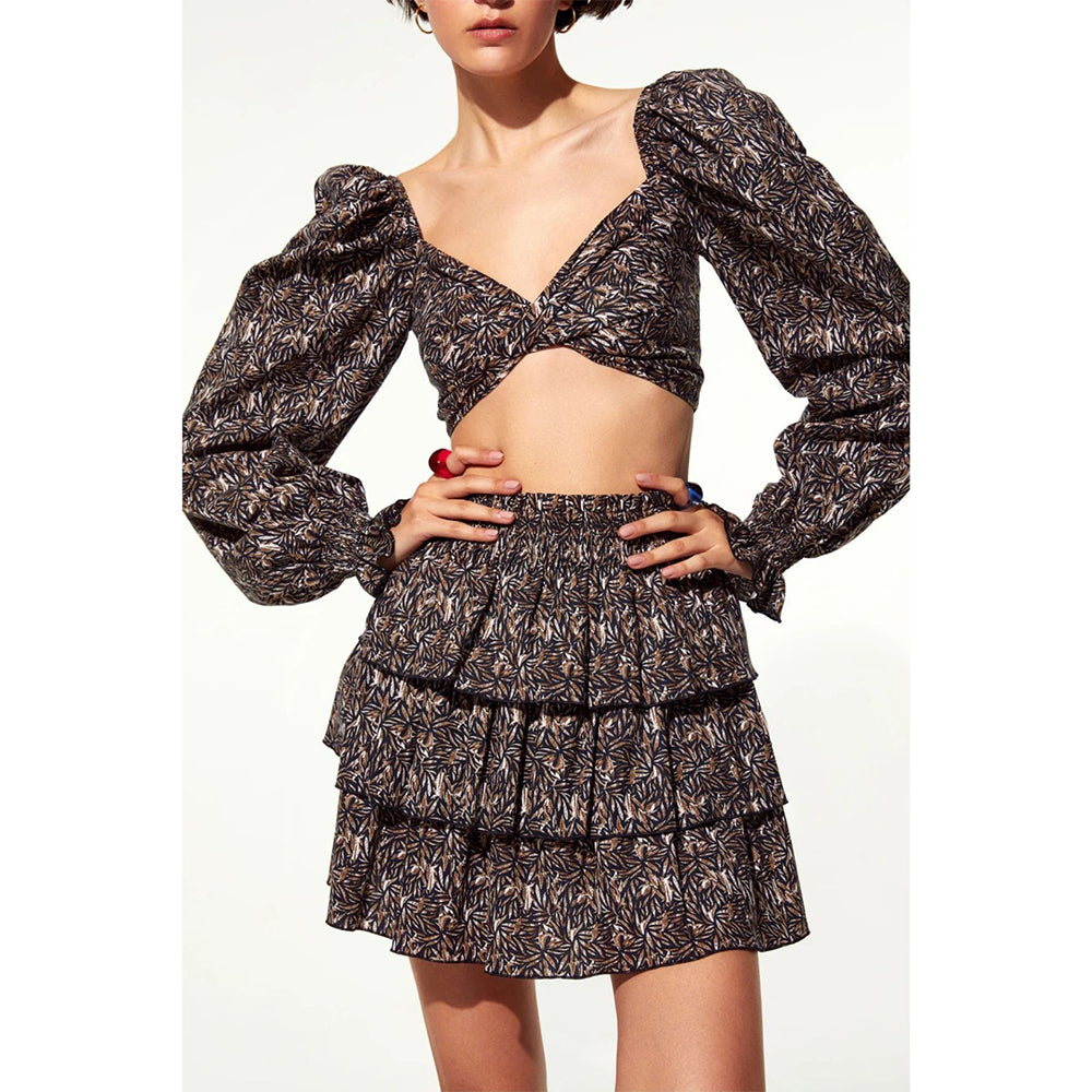 Amy Ruffled Mini Skirt