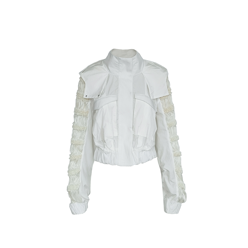 Discover the Angelina Shibori Panel Sleeve Hooded Jacket by Junna. Trendy women’s clothing from a top clothing brand. Shop now!