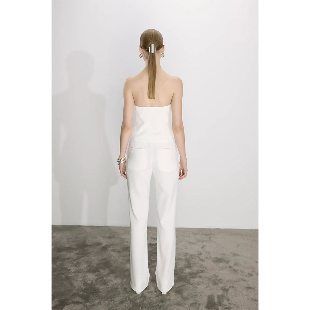 Explore women cloth shop for chic Arced Crepe Trousers. Shop Now!