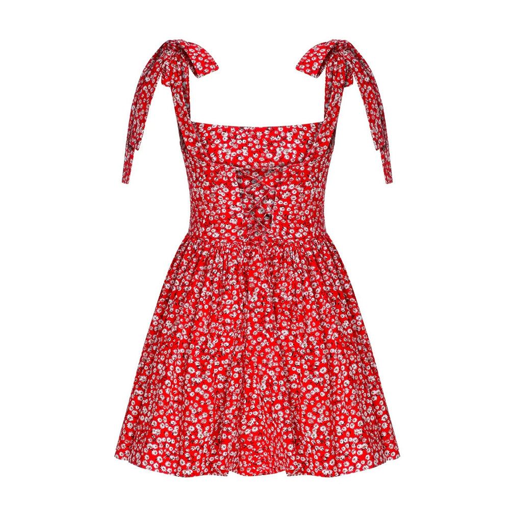 Audree Floral Print Poplin Mini Dress