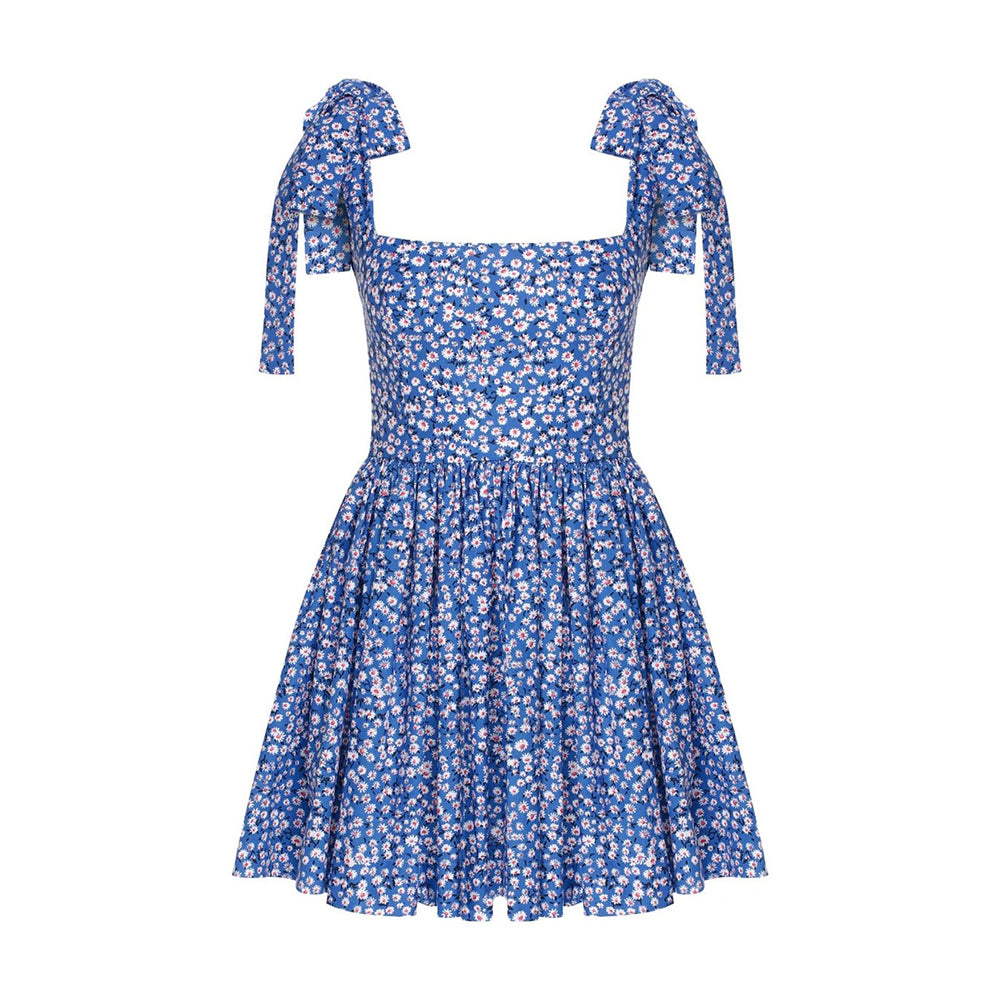 Audree Floral Print Poplin Mini Dress