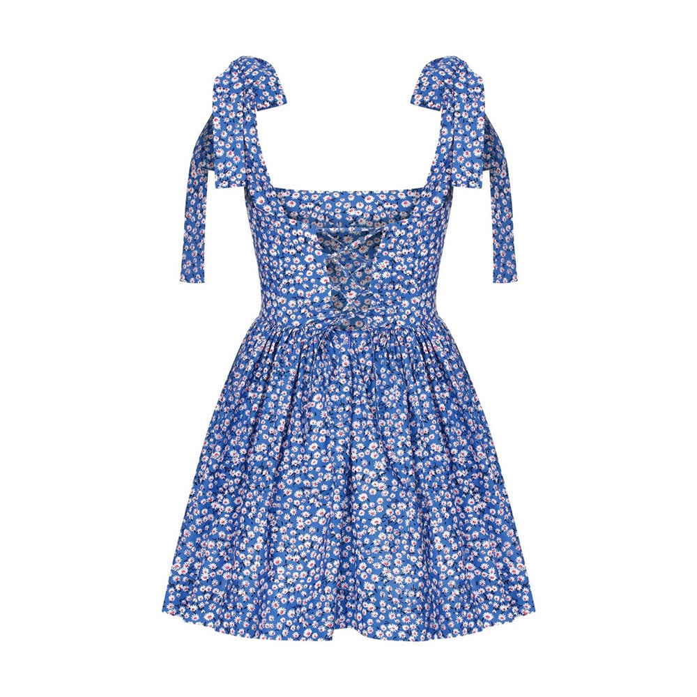 Audree Floral Print Poplin Mini Dress