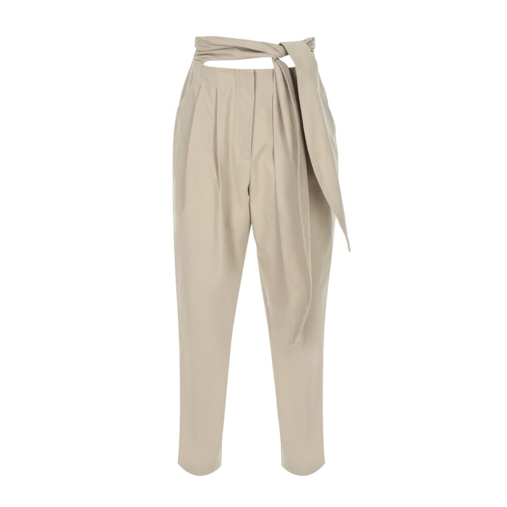 Belt-Detailed Canvas Pant. 97% COTTON / 3% EA.