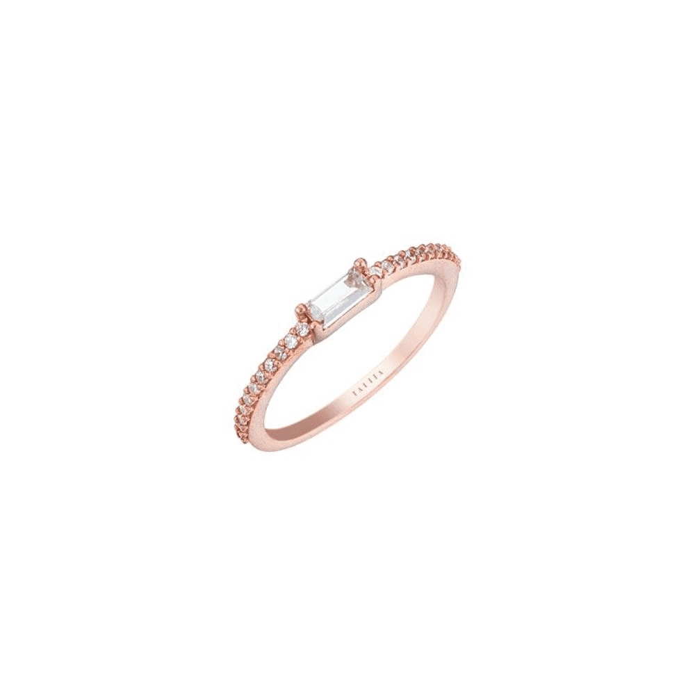 18ct Rose Gold Plated Ring.925 Sterling Silver.Zircon & Natural Stones.