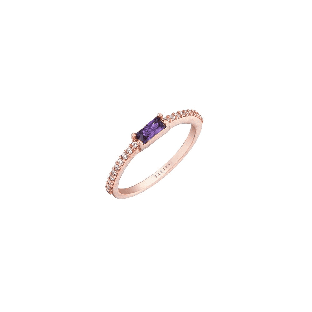 18ct Rose Gold Plated Ring.925 Sterling Silver.Zircon & Natural Stones.