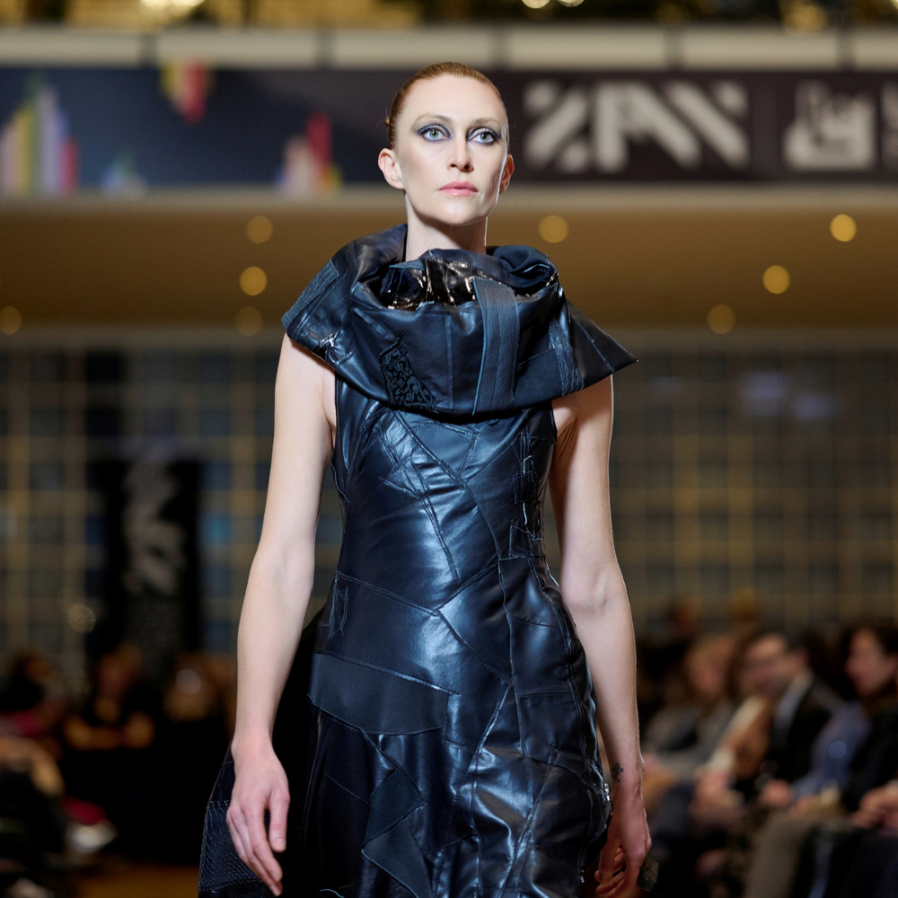 Black Patchwork Sculptural Dress brings creativity to fashion. Discover it in a online shopping and shop now!!