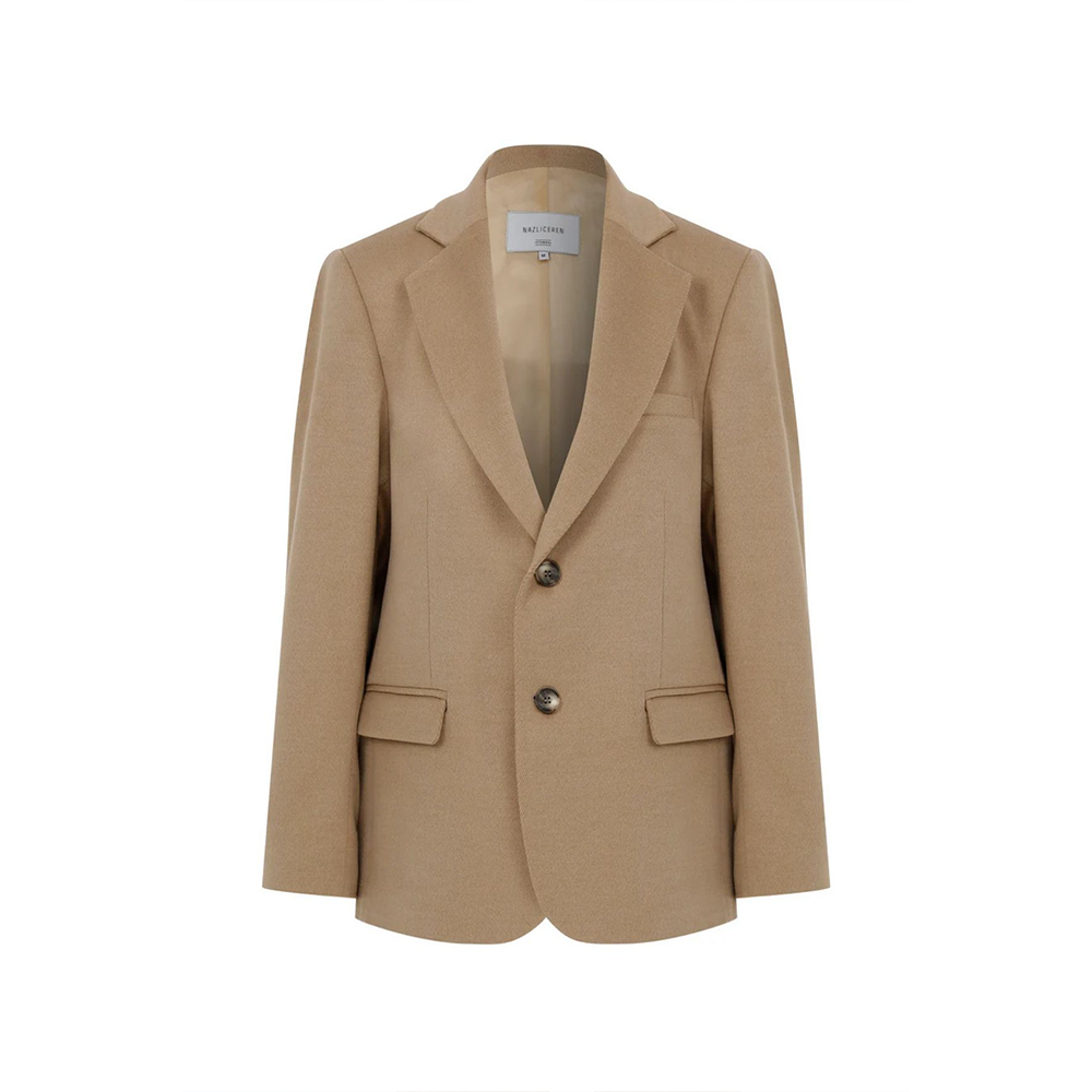 Boxy Blazer Jacket in Camel
