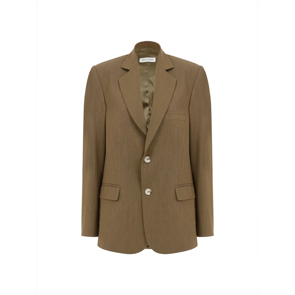 Boxy Oversize Blazer in Khaki