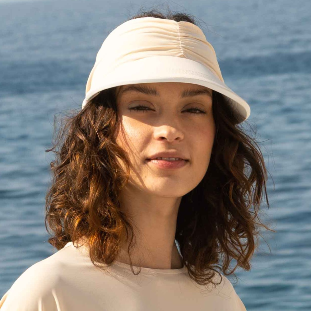 Capri Reversible UV Visor is a lightweight breathable reversible sun visor cap. Shop Now!