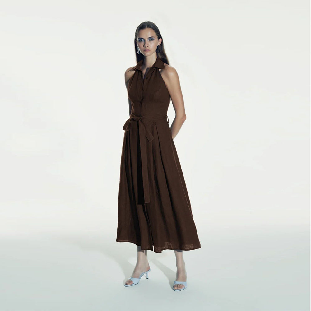 Carrie Linen Midi Dress
