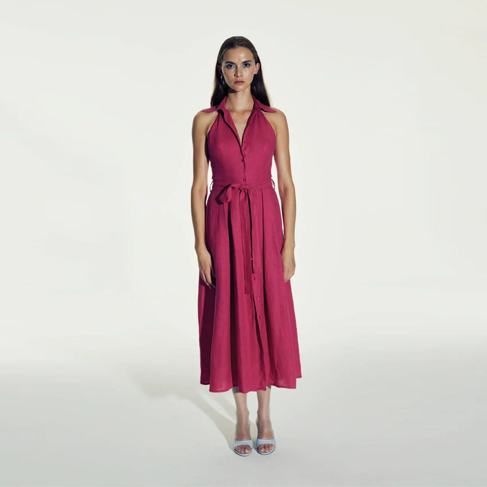Carrie Linen Midi Dress
