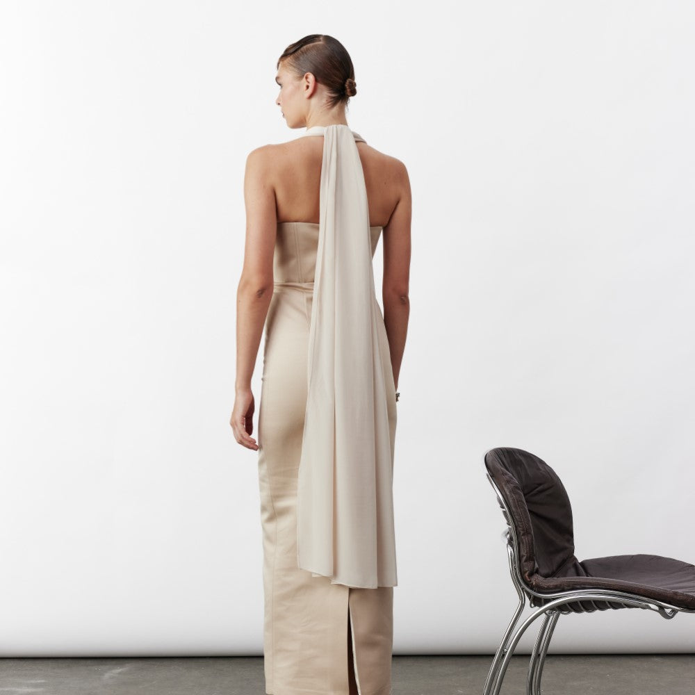 Clarine Long Dress In Cuban Sand