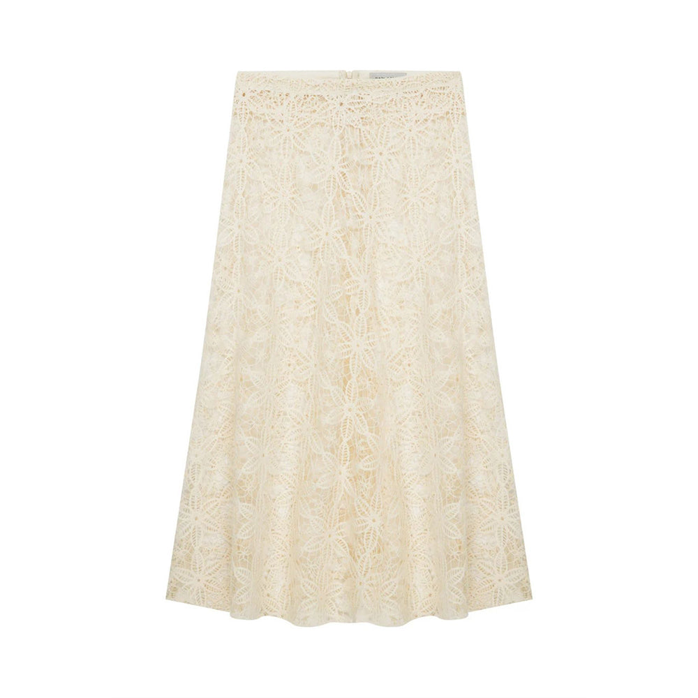 Clea Crochet Midi Skirt in Pear Sorbet
