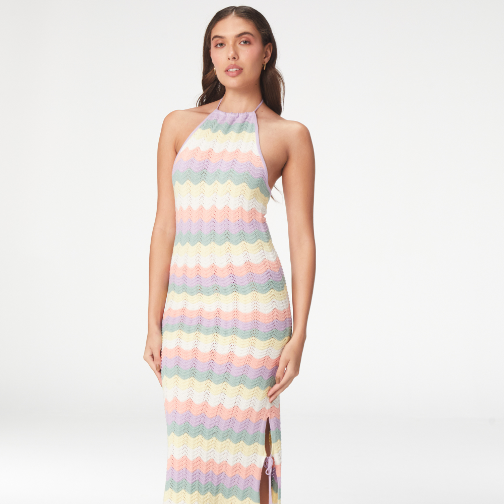 Cornelia Pastel Dress blends grace and style in pure luxury clothing. Shop Now!