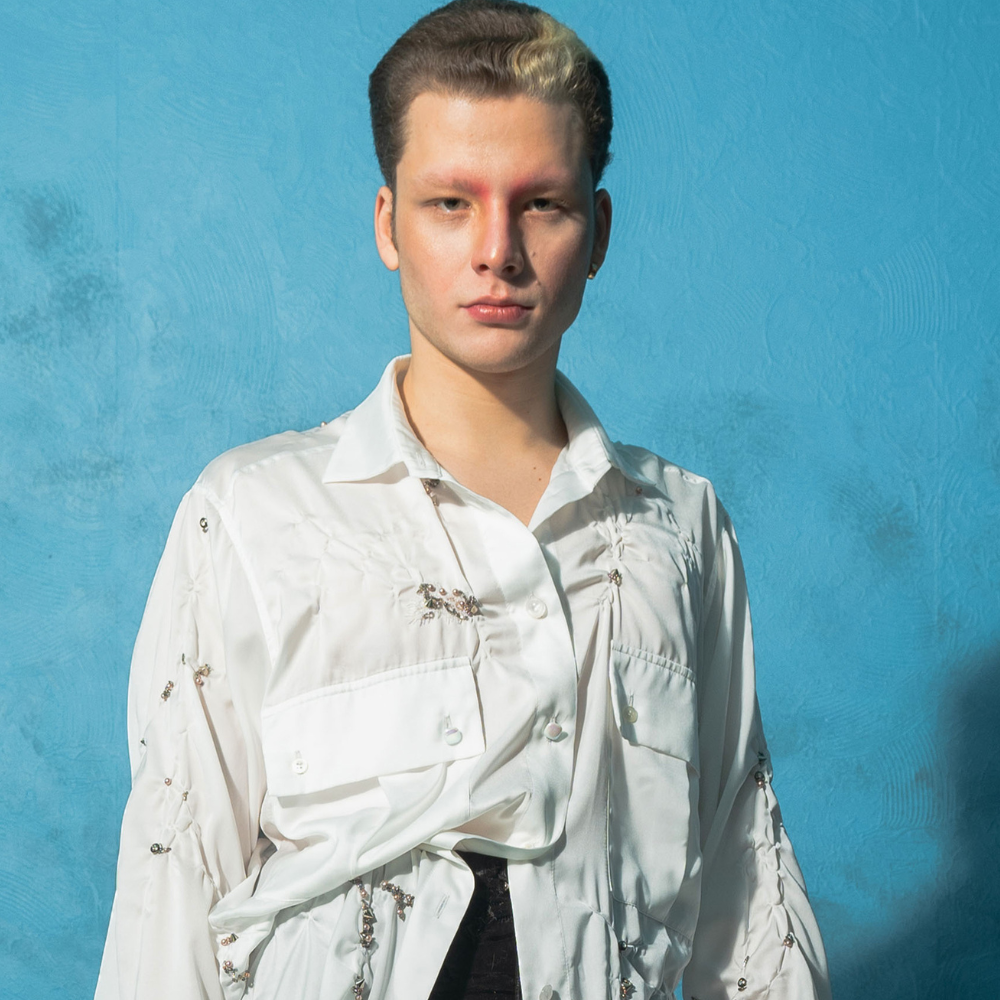 Beautiful dresses for women in Couture White Wrinkled Shirt. Shop Now!