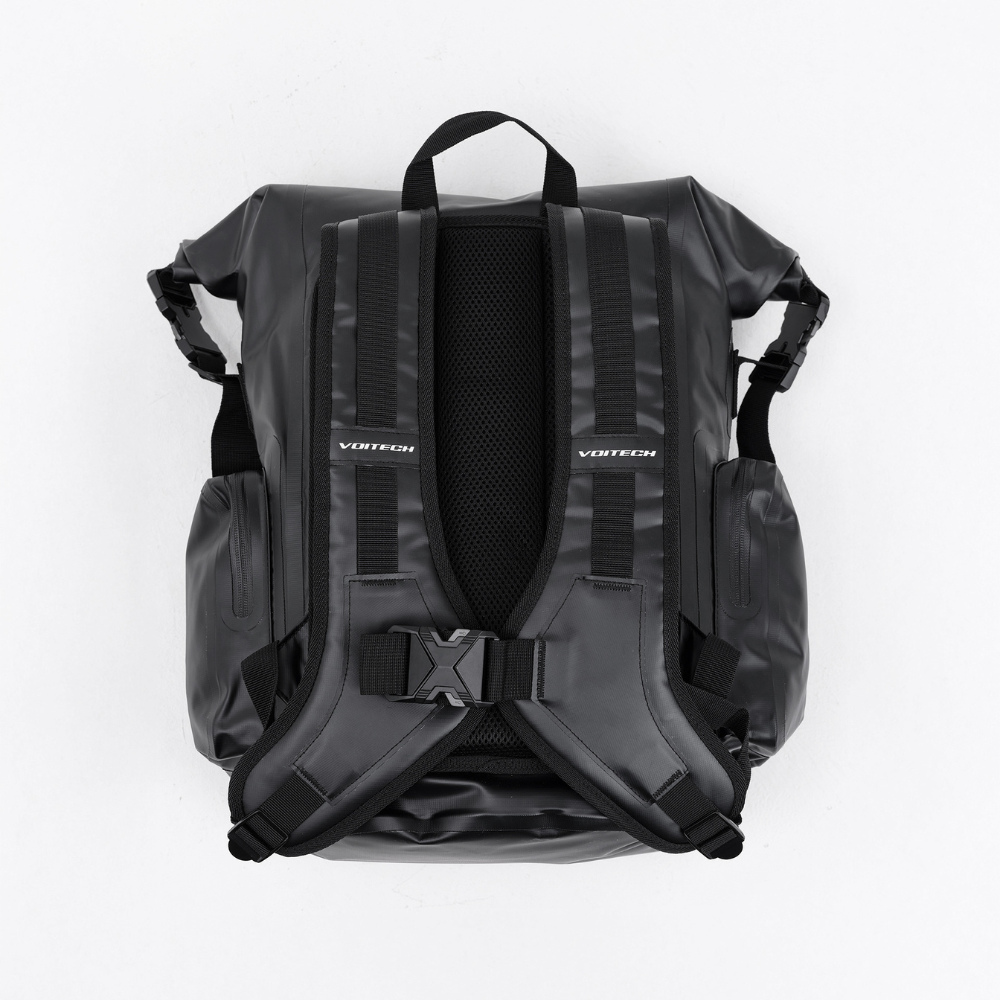 Shop online from our exclusive website and discover the Cryo Backpack by Voitech®, featuring waterproof PVC, welded seams, roll-top closure, and modular utility for technical everyday carry.