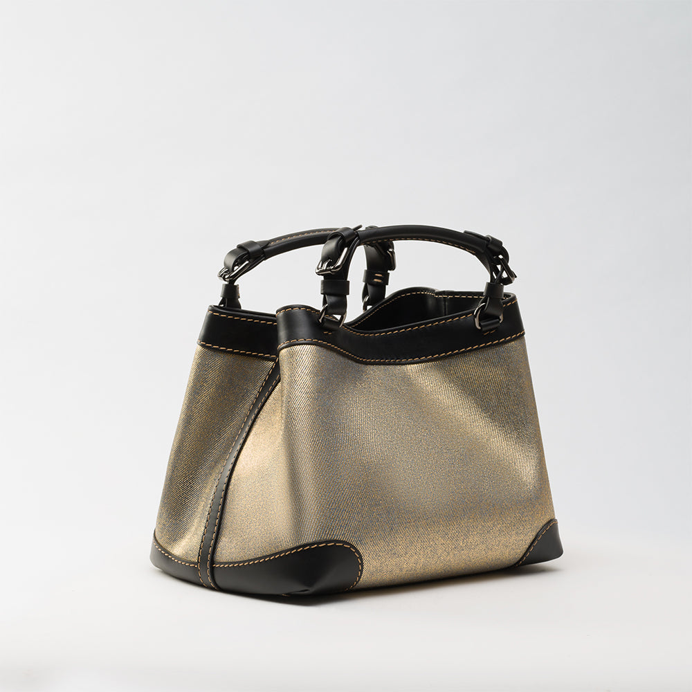 Upgrade your style with the Cubo Amlach Gold Denim handbag. Perfect for any occasion! Shop Now!